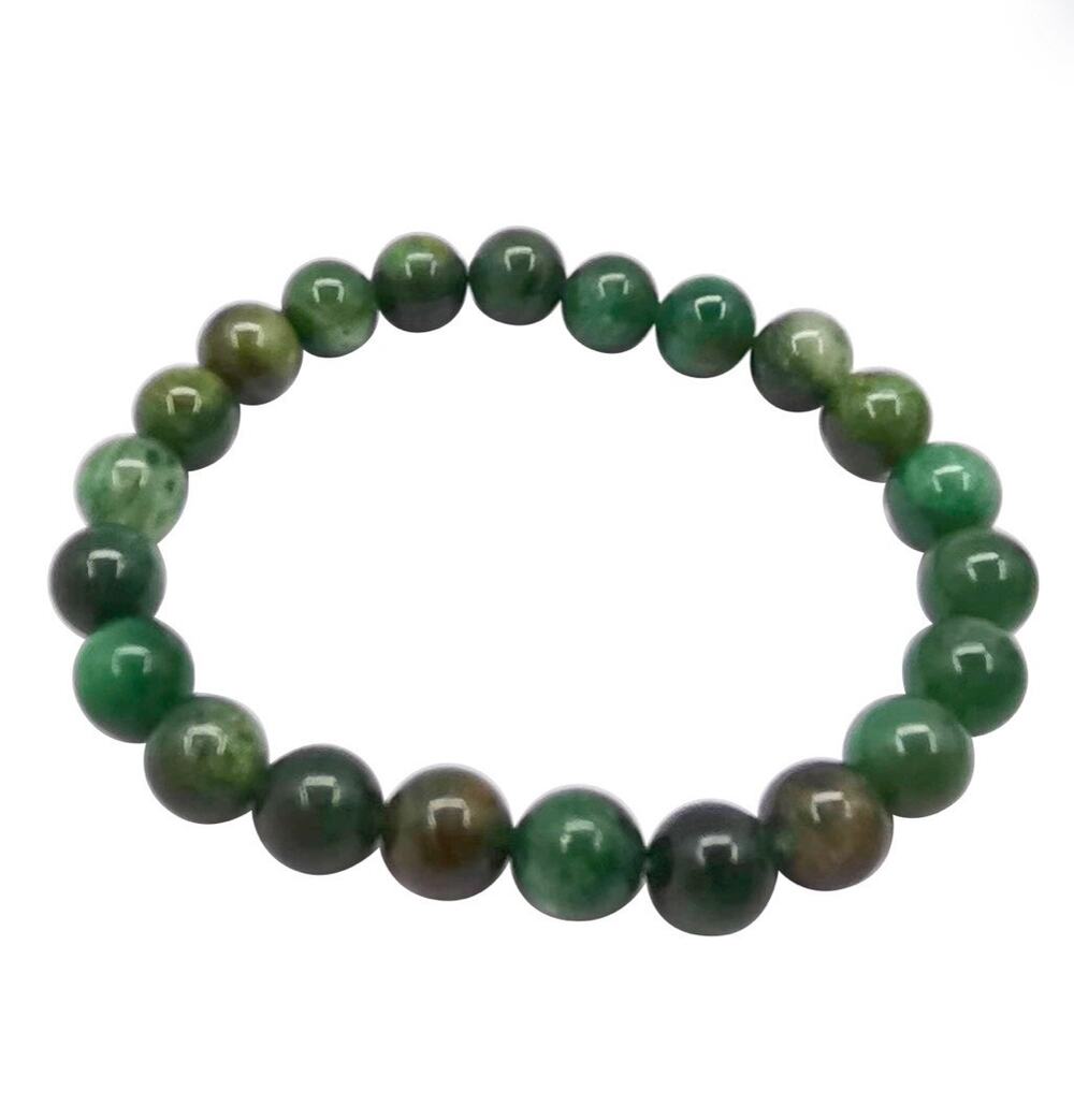 8MM Green Mica Bracelet